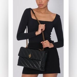 Kurt Geiger Black Quilted Shoulder Bag